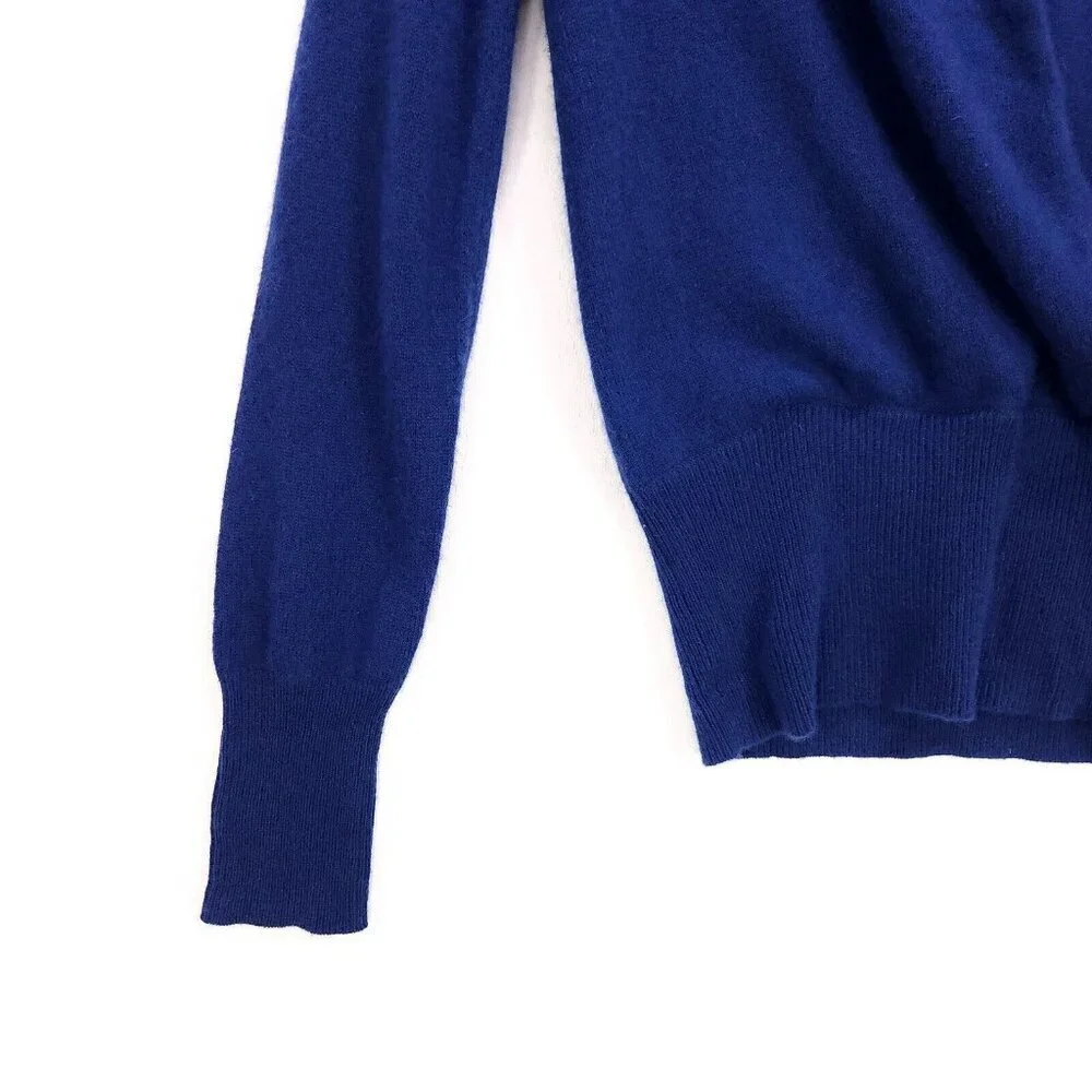 Sofia Cashmere Sweater Blue Women's Size XS Faux Wrap Soft Cardigan *Flaws - Picture 8 of 11